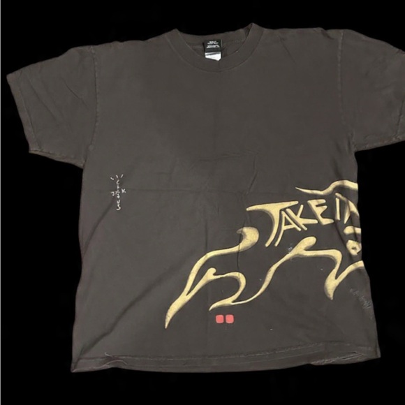 Travis Scott 'Take It' Graphic Tee - Black and Gold - Picture 1 of 4